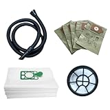 EasyByMall Staubsaugerteile mit Beutelfilter und Schlauch für Numatic Henry Hoover, effiziente Filtration und flexibles Design, 4-teiliges Set