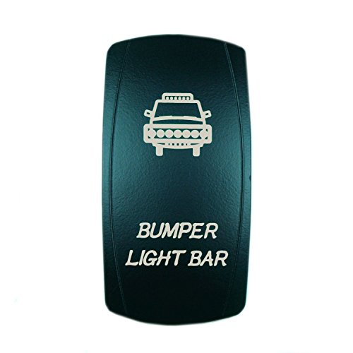 Yuankanju Qunqi Star 5 Pin Laser Backlit Rocker Switch Rock Lights 20A 12V On/Off Led Light Toggle Switch (Bumper Light Bar, Red) #TOP2