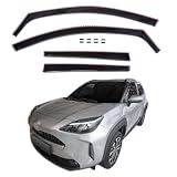 J&J AUTOMOTIVE GD Deflettori d'Aria e Antivento per Toyota Yaris Cross Dal 2021, Oscurati, Anteriori e Posteriori, Aerodinamico