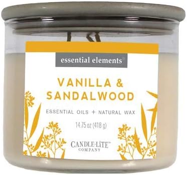 Candle Lite 4318344 14.75OZ Van/Sand Candle - Quantity 3