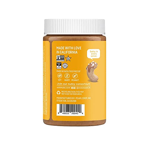 Octonuts Dry Roasted Sea Salt Caramel Cashew 16Oz Nut Butter - Pure Creamy Nut Butter - Heart Healthy And Delicious Keto Friendly Foods - Gluten Free, Vegan, Kosher, Paleo, Non-Gmo Nut Butters #TOP2