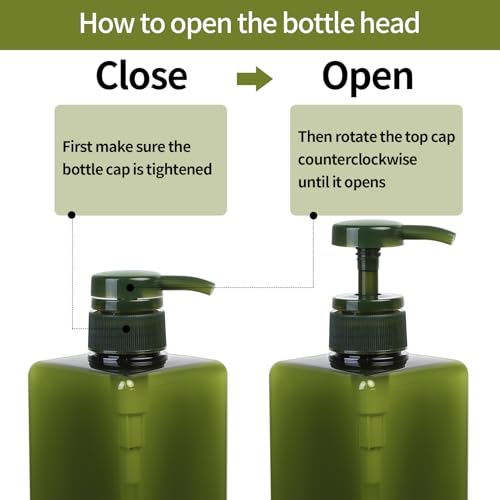 3 Pcs 450ml Pump Bottle Dispenser, Reusable Empty green Plastic Lotion Soap Dispenser Pump Bottles, Refillable Square Dispenser Bottle for Essential Oil Soap Lotion Shampoo Bathroom Kitchen Travel - Cosy Home Interiors 3 Pcs 450ml Pump Bottle Dispenser, Reusable Empty green Plastic Lotion Soap Dispenser Pump Bottles, Refillable Square Dispenser Bottle for Essential Oil Soap Lotion Shampoo Bathroom Kitchen Travel - Image 3