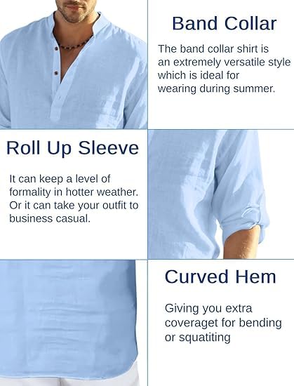 Image of Men's Kurta || Chinese Collar Long Sleeves || Straight Hip Length Kurtas || Short Kurta for Men || for Festival || Function || Occasion Wear Fancy Kurta for || Best Gifts for Men