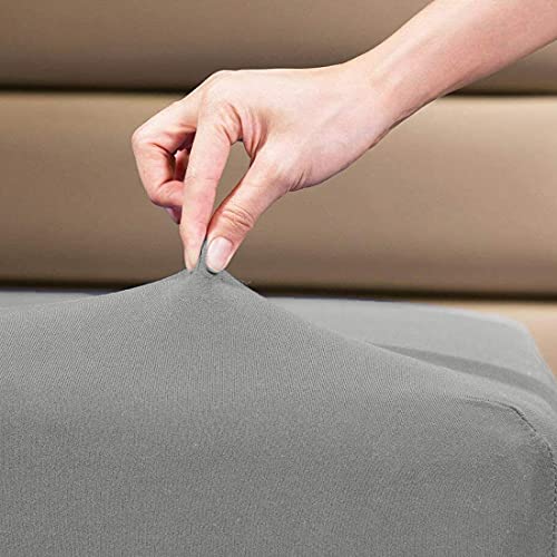 DAN RIVER 100% Cotton Jersey Fitted Sheet, King, Grey, 16 Inch Deep Pockets, Ultra Soft & Breathable, Stretchy Knit Fabric, Fitted Bed Sheet for Queen Mattress
