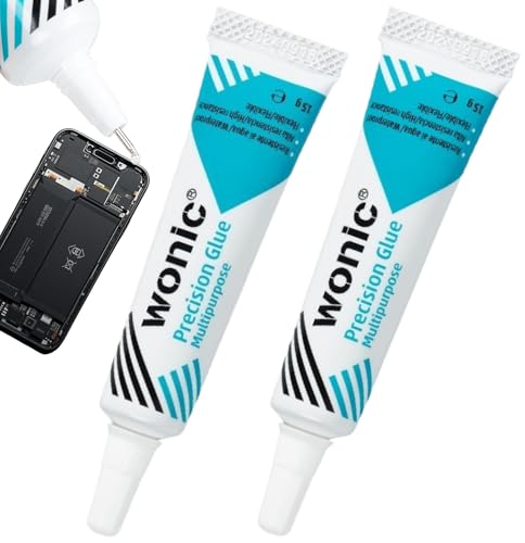 Cola para telemóveis WONIC adesivo flexível multiusos para ecrãs, jóias, sapatos livros, bricolage (lote 2ud.)