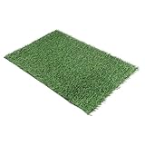 VALICLUD Felpudo de Césped Artificial Antideslizante 40X60 CM Alfombra para Puerta de Entrada Exterior Resistente al Agua Base Negra para Jardín y Balcón