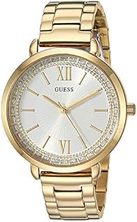 GUESS Gold-Tone Stainless Steel Crystal Bracelet Watch. Color: Gold-Tone (Model: U1231L2)