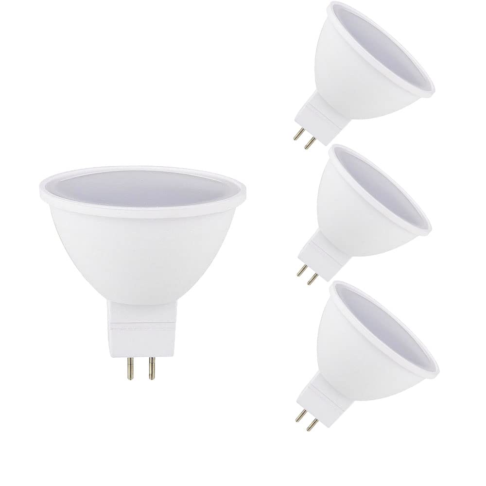 OUKAIDE 4 Pcs 6W MR16 LED Light Bulbs Cool White 6000K GU5.3 Spotlight MR16 60W Equivalent, Energy Saving MR16 600LM AC 85-265V Non Dimmable