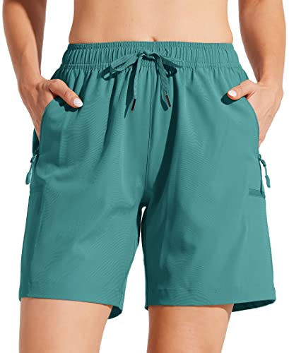 Willit Women's Shorts Hiking Cargo Shorts Quick Dry Golf Active Athletic Shorts 7" Lightweight Summer Shorts With Pockets Lakeshore L #TOP1