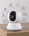 blurams Security Camera, 2K Indoor Camera 360-degree Pet Camera for Home Security w/ Motion Tracking, Phone App, 2-Way Audio, IR Night Vision, Siren, Works with Alexa & Google Assistant,White