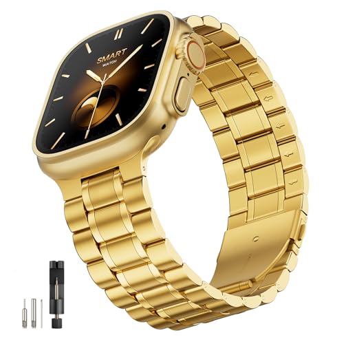 Bestig Metal Band Compatible with Apple Watch Bands for Men Women