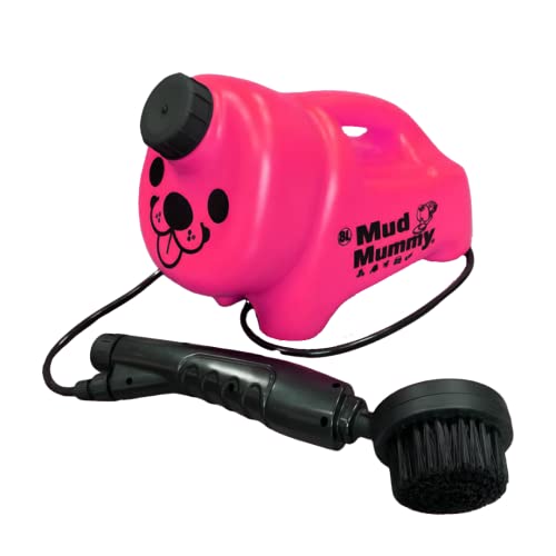 Mud Mummy Portable Pet Washer with Battery Powered Brush, Multipurpose Washing Device, Eco Friendly, Perfect for Dogs, Horses, Bikes, Shoes and More - Pink Roxy – 8L