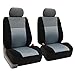 FH Group FB060GRAY102 Gray Deluxe 3D Air Mesh Front Seat Cover, Set of 2 (Airbag Compatible)