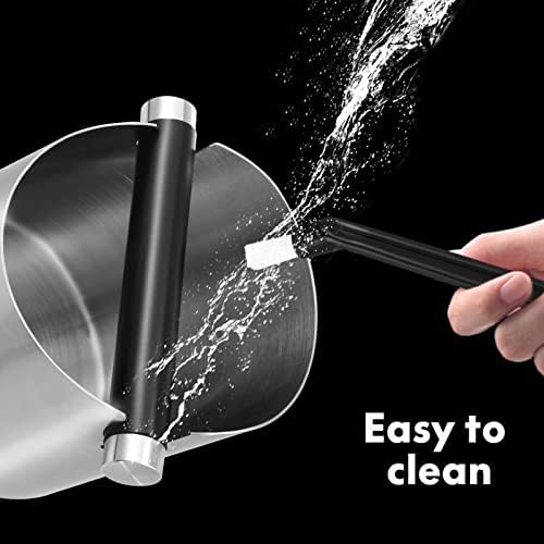 Alipis Coffee Knock Box, Stainless Steel Coffee Grind Box with Coffee Brush, Non-Slip Espresso Coffee Knock Out Box with Removable Knock Bar, Coffee Machine Accessories Gifts for Coffee Lover