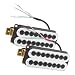 8-String Electric Guitar Humbucker Pickup Pole Piece Adjustable Coil Splitting Four Conduct With Shield Cable guitar pickup set (Color : Neck and Bridge)