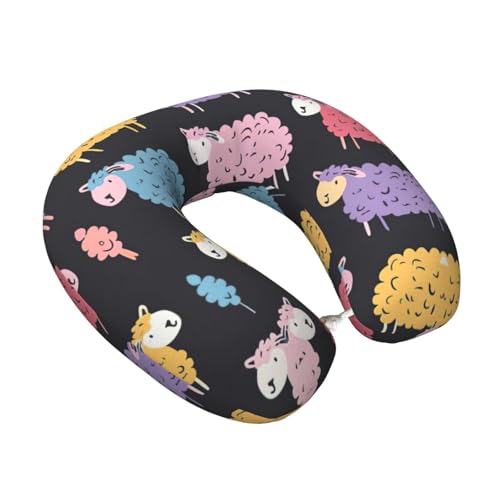 Almohada de viaje de espuma viscoelástica color negro miniatura 2