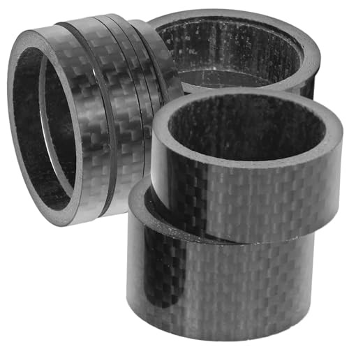 MUSISALY 11Pcs Carbon Fiber Headset Spacers Lightweight Durable Washers for Bicycle Stem Gaskets Professional Headset Spacer for Road and Mountain Bikes