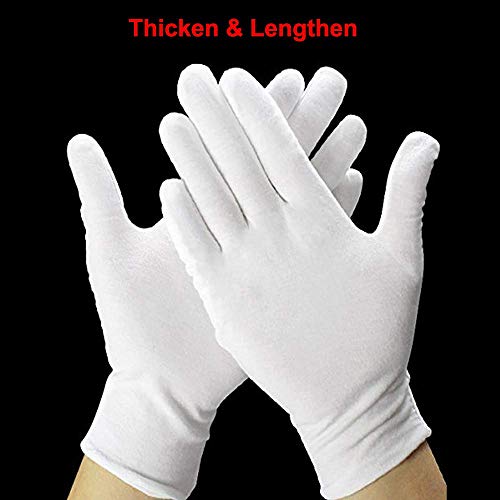 Small Cotton Gloves For Dry Hands, 10 Pairs Moisturizing Gloves For Sensitive Irritated Skin Eczema For Kids And Adults, Reusable Inspection Gloves Work Gloves #TOP4