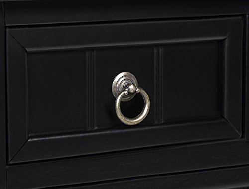 Convenience Concepts Kendra Entryway Hall Table 23.75\" - 3 Storage Drawers, Traditional Console with Shelf for Decor, Office & Hallway Organizer, No Tools Assembly, Solid Wood Legs, Black - Thumbnail 6