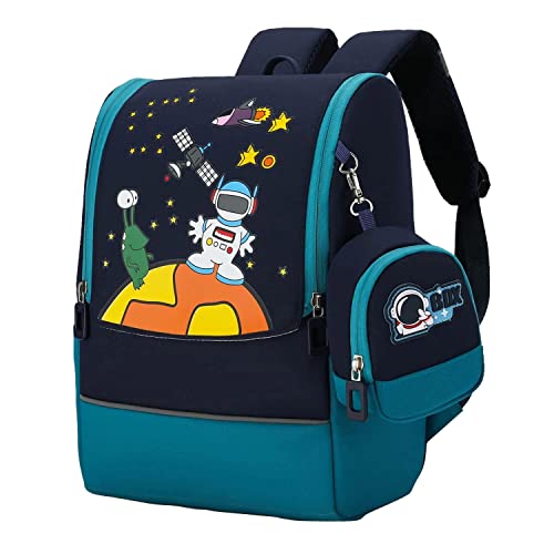 Image of Party Propz Space Theme School Bags for Kids - Backpack for Boys with Small Space Pouch | Astronaut Bag for Kids | School Bags for Boys Kids | Small Bag for Kids Boys | Shoulder Bag for Kids | Kids Book Bag