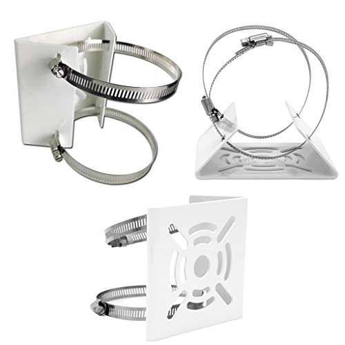 Xcmy Universal Vertical Pole Mount Adapter Wall Mounting Bracket For Cctv Security Camera Ptz Dome With (2 Loops) (2 Pack) #TOP1