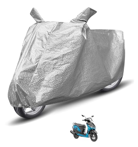 Image of Auto Hub Waterproof Scooty Cover Compatible with Yamaha Alpha Dustproof, UV Protection Two Wheeler Scooty Alpha Cover - Metallic Silver
