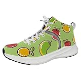 Chaussures de course à pied pour homme - Rouge pomme, cerise, jaune citron, vert mangue, Multicolore, 3.5 US