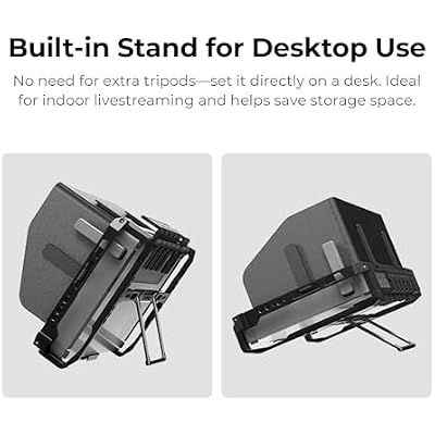 YoloLiv YoloBox Extreme Cage Aluminum Protective Cage with Cold Shoe Mounts, 1/4 Threads, Quick-Release Sun Hood