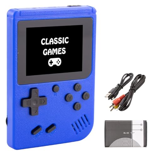 Kid Mini Handheld Game Console with 400 Classic Retro Games, 1020mAh Rechargeable Battery, Portable Haneheld Video Games Player for Boy Girl, Christmas Birthday Gift Present for Kid Adult (Blue)