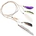 Produktbild LONGBLE Indianer Feder Stirnbänder mit Quasten Hippie Boho Stirnband Haarschmuck Haarband für Frauen Mädchen