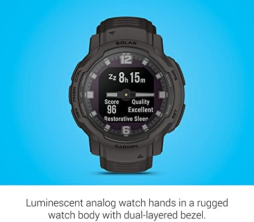 Garmin Instinct® 크로스오버 솔라, 하이브리드 스마트워치, 45mm, 그래파이트 — 사진 3