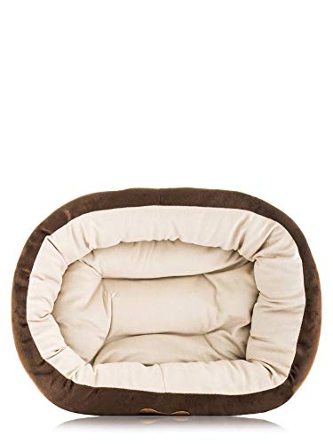 Petmate 290206 Aspen Pet Oval Cuddler Pet Bed, 20" X 16", Chocolate Brown #TOP3