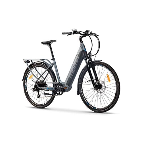 Moma Bikes Bicicleta Eléctrica Urbana EBIKE-28 Pro, Shimano 7vel, frenos hidráulicos, batería Integrada Litio 48V 13Ah (624Wh)