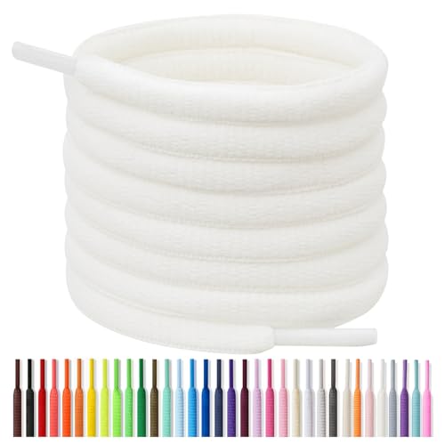 Image of Handshop 1 /4 inch Oval Athletic Shoelaces 24 inch-72 inch in 22 Colors Half Round Shoe Laces