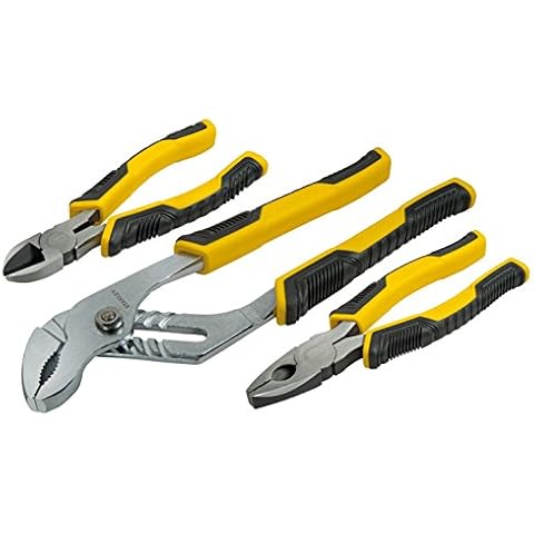 STANLEY 3 Piece Control Grip Plier Set Cover