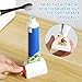 Rolling Tube Toothpaste Squeezer Toothpaste Seat Holder Stand for Bathroom Accessories Toothpaste Squeezer with Rolling Toothpaste Holder, rotatable Squeeze Toothpaste Dispenser for Bathroom (Red)