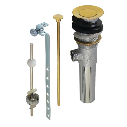 Kingston Brass KB1007SB Brass Pop-Up Drain with Overflow, Brushed Brass by Kingston Brass - Used condition - US$32.29