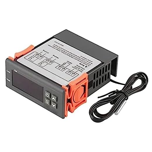 Controlador de temperatura digital ARCELI AC 110V-220V Fahrenheit / Centígrados Termostato / modo de refrigeración con sensor 2 relés