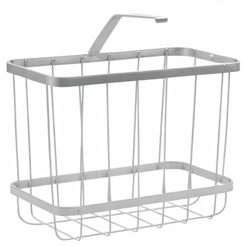 YBM HOME Over-The-Tank Toilet Magazine Holder and Newspaper Organizer Bin, Metal Standing Rack for Magazines, Books, Newspapers, Tablets in Bathroom, Family Room, Office, Den - Chrome Plated 2219 - Thumbnail 3