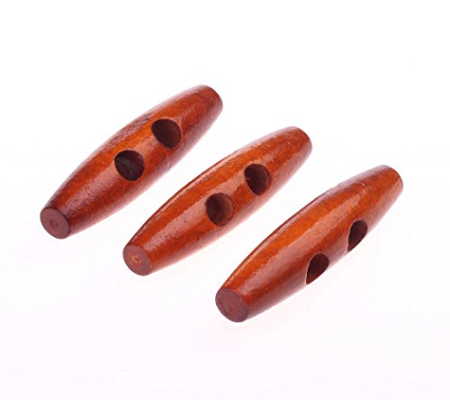Cotowin 20Pcs Paint Wood Toggle Buttons Sewing Craft Diy Accessory,2 X 1/2 Inch (49 Mm X 13 Mm) #TOP2