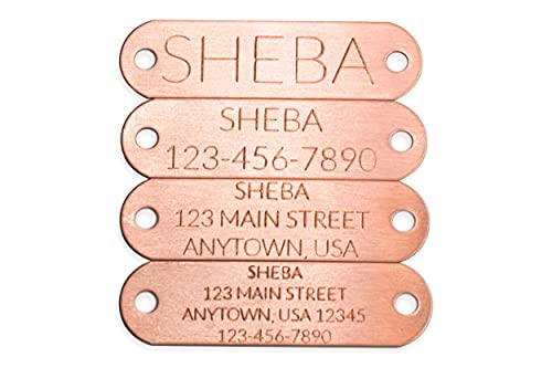 Copper Leaf Leather Handmade Studded Bridle Leather Dog Collar thumb #3