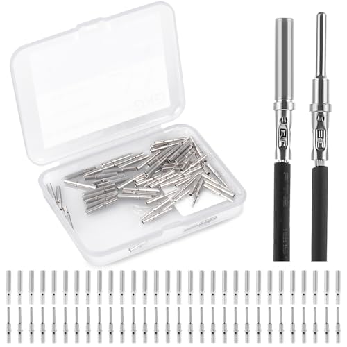 GKG TK2 30Pairs DT Deutsch Connector Pins Kit- Size 16 Nickel Plated Deutsch Pins and Sockets,Automotive Electrical Terminals Solid Contacts Wire Gauge 16-20AWG for Car,Truck,etc