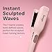 L'ANGE HAIR SculptWaver Titanium Deep Wave | Hair Crimper for Effortless Beach Waves | 3 Barrel Hair Waver with Adjustable Heat | Dual Voltage & Smart Timer | Styling Tools & Appliances, Blush - Small