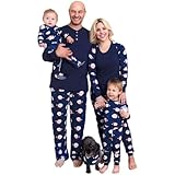 Holiday Family Matching Pajamas sets Organic Cotton Christmas/Halloween Family PJs for Adults, Kids, Baby And Pets(Women, Santa Claus, Large)