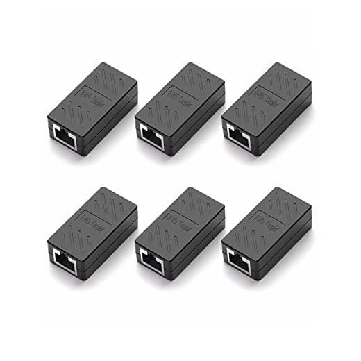 OseTub RJ45 Coupler Ethernet Extender Connector, in-Line Coupler Female to Female Ethernet Cable Adapter for Cat7 Cat6 Cat5 Cat5e Ethernet Cable (6 Pack)