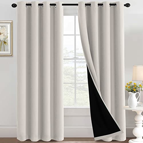 H.VERSAILTEX 100% Blackout Curtains for Bedroom Thermal Insulated Full Blackout Curtains for Living...