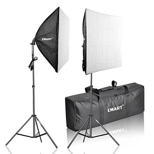 Emart Softbox Photography Video Studio Equipment Lighting Kit, 900 Watt Continuous Photo Portrait Light System, 24" x 24" Softboxes