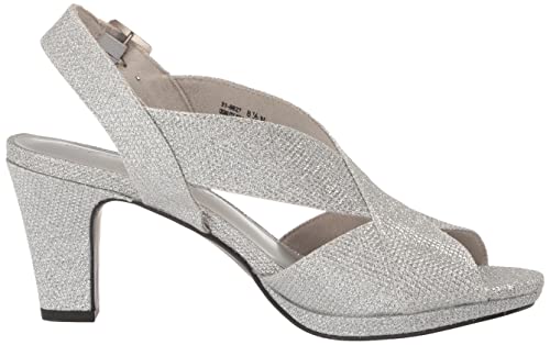Easy Street Women's Christy Heeled Sandal, Silver Glitter, 8.5 #TOP5