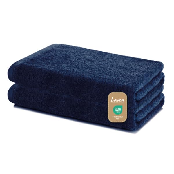 Drap de douche Lavea anti-odeur lavable à 60°C en coton absorbant 60x120