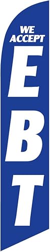 We Accept EBT Feather Banner Swooper Bandera, bandera de repuesto solamente